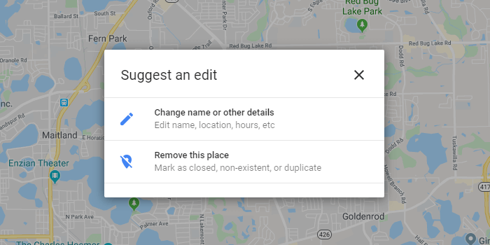 Google My Business Update Details