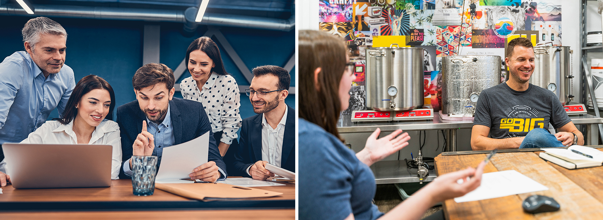 collaborating with coworkers