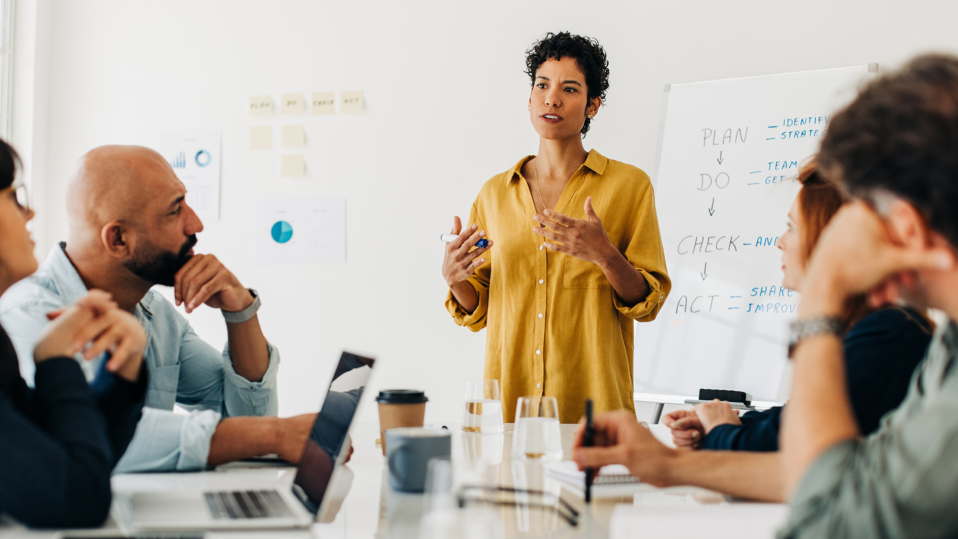 woman holding a meeting for planning strategy
